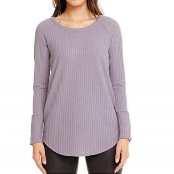 Chaser Waffle Knit Long Sleeve Top | Size Large - Picture 1 of 5